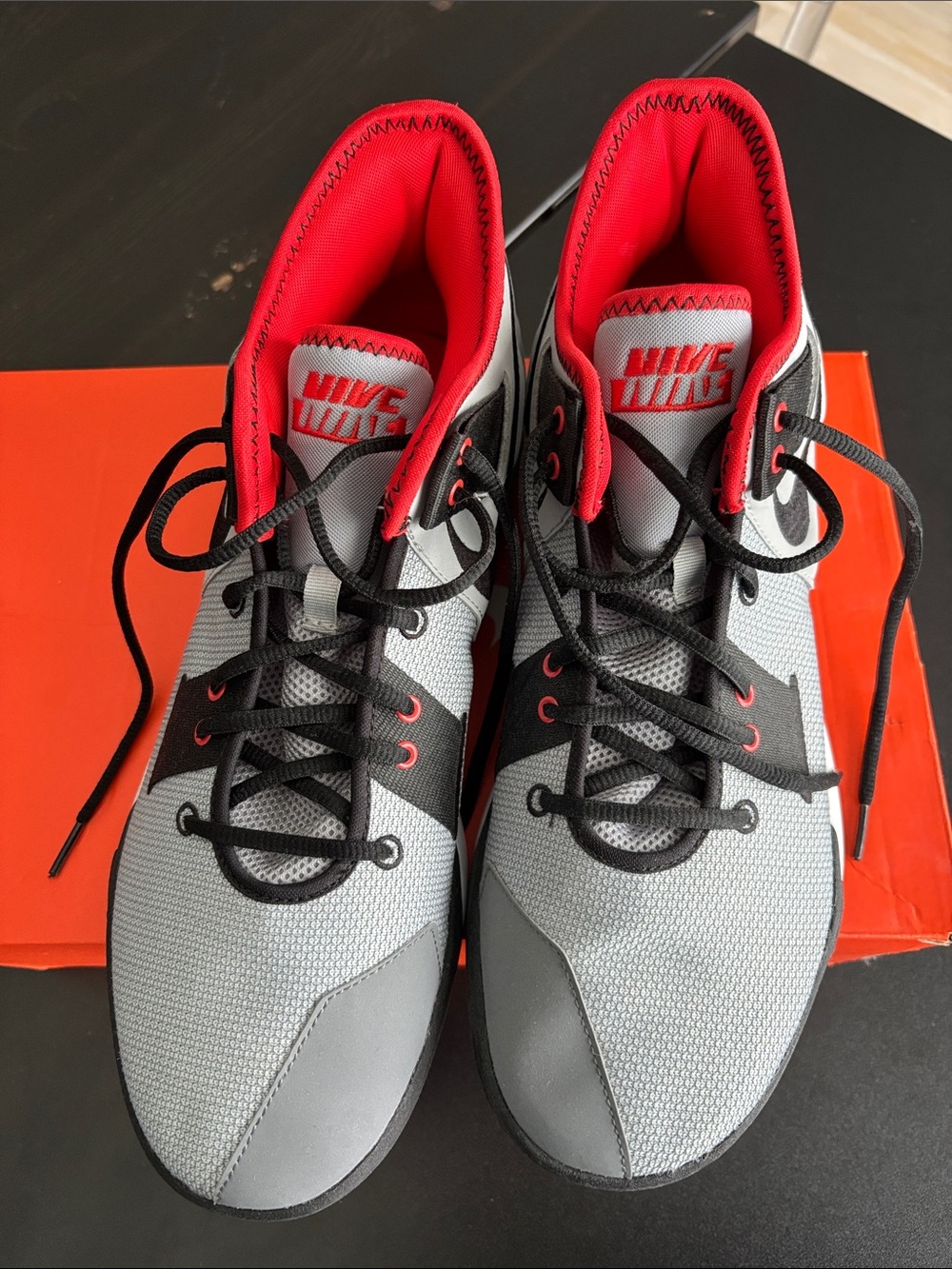 Nike Air Max Impact 2 Basketball Shoes - Gray, Black, Mint & Red size Men 13 - Picture 2 of 5